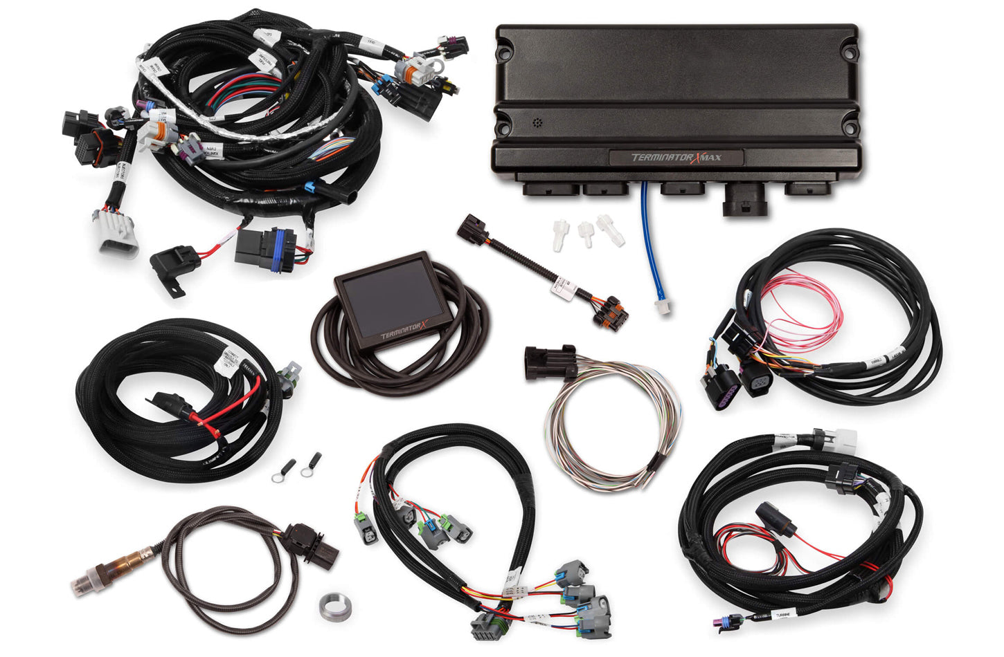 Holley 550-928 Terminator X Max Engine Management System with 3.5-Inch Touchscreen and Wiring Harness for GM LS-Series Engines