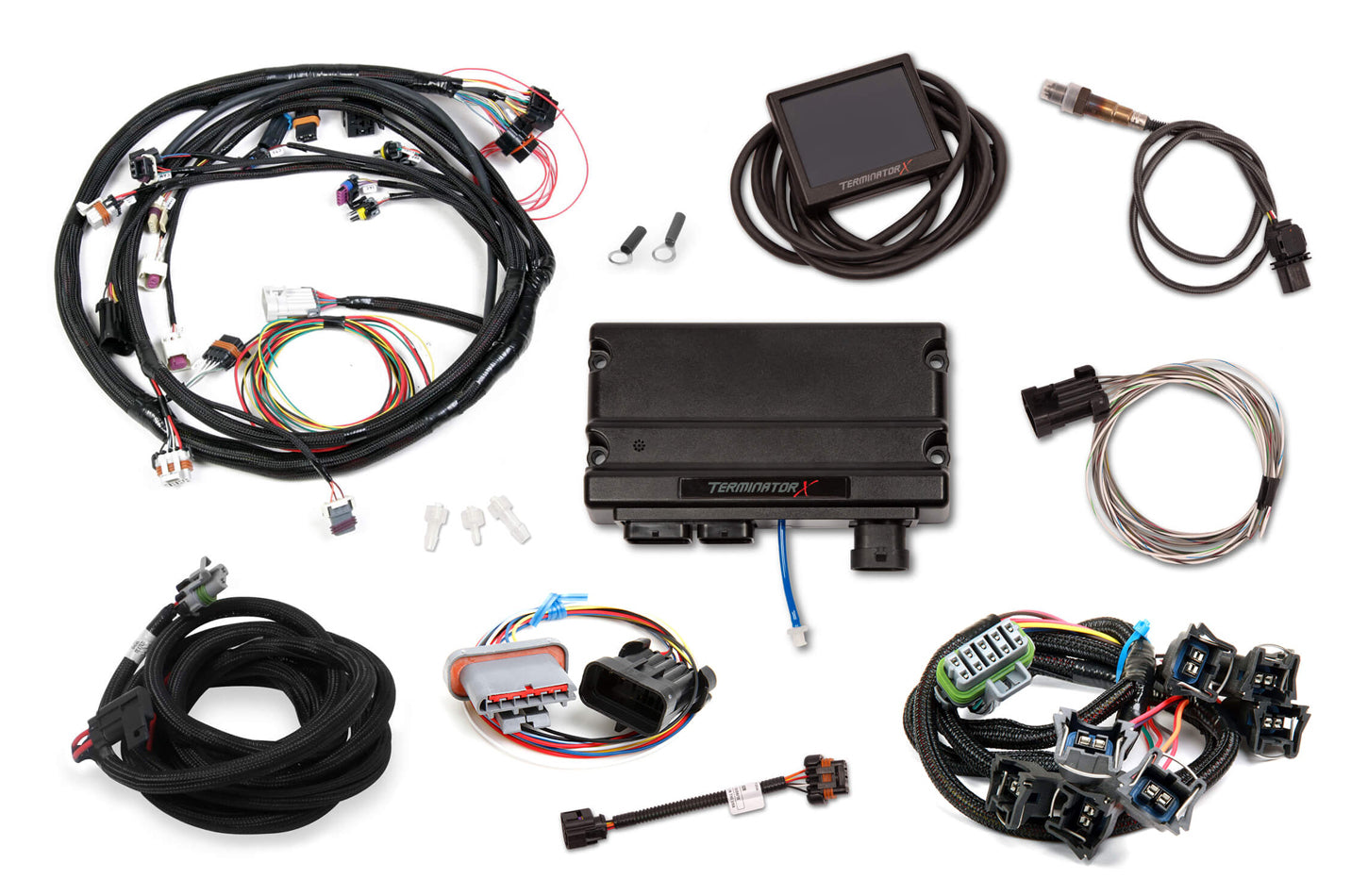 Holley 550-937F Terminator X Ford MPFI 5.0L Engine Control Module with 3.5-Inch Touchscreen and Wiring Harness for Mustang 1979-1993