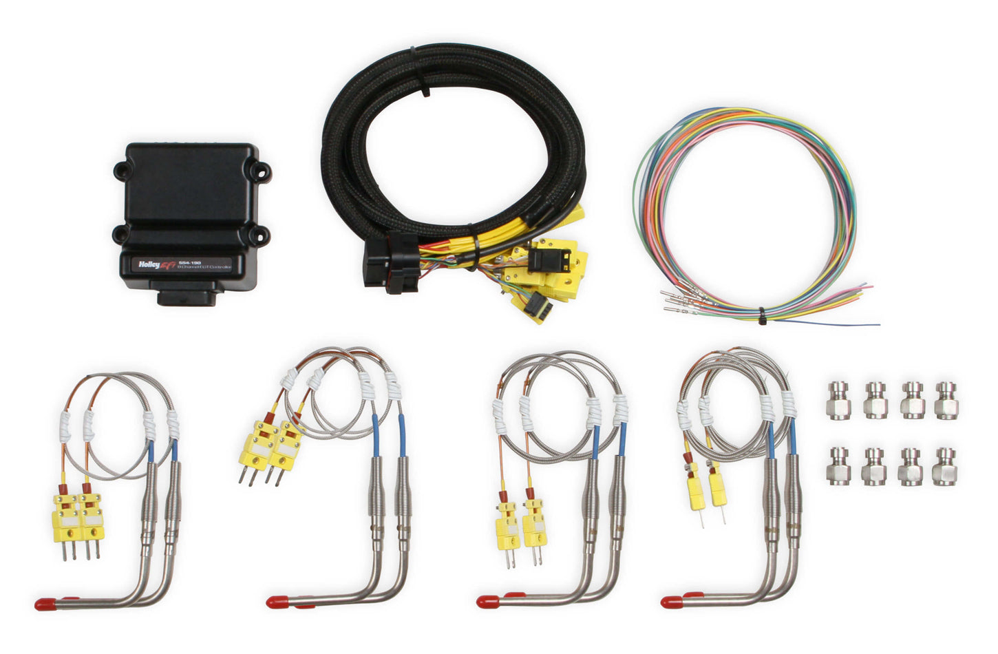 Holley EGT 8-Channel Probe Kit with 90 Degree Open Tip and 1/4 Inch Diameter Probes