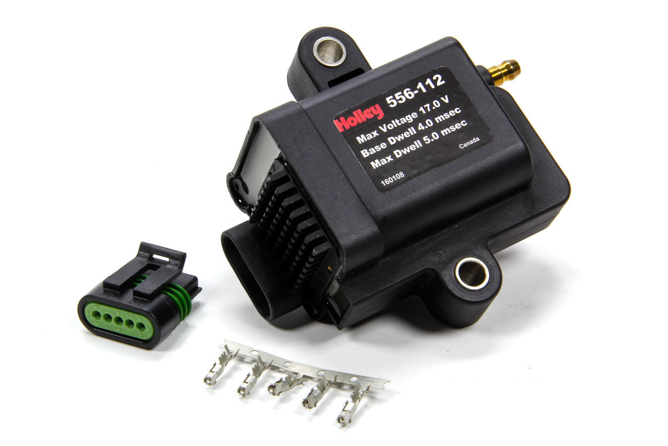 Holley EFI HP Smart Coil 556-112 E-Core Near-Plug Ignition Coil, 44,000 Volts, Black