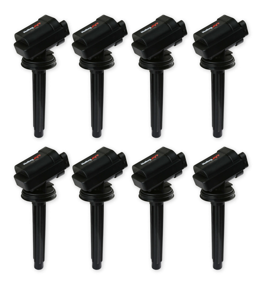 Holley 556-161 Smart Coil Ignition Coil Pack for Ford Coyote V8, Black, Set of 8