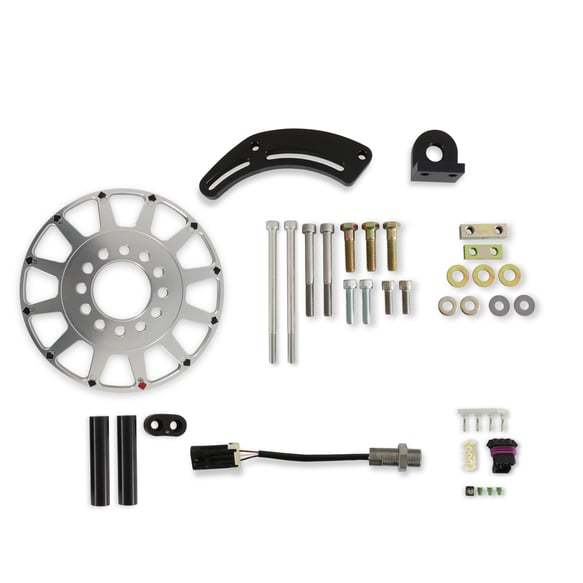 Holley 556-174 8-Inch GM LS Series Crank Trigger Kit with Hall Effect Sensor and Flying Magnet