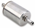 Holley 562-1 TBI Fuel Filter with 10 Paper Elements, 3/8 Inch Hose Barb Inlet and Outlet, Steel Construction