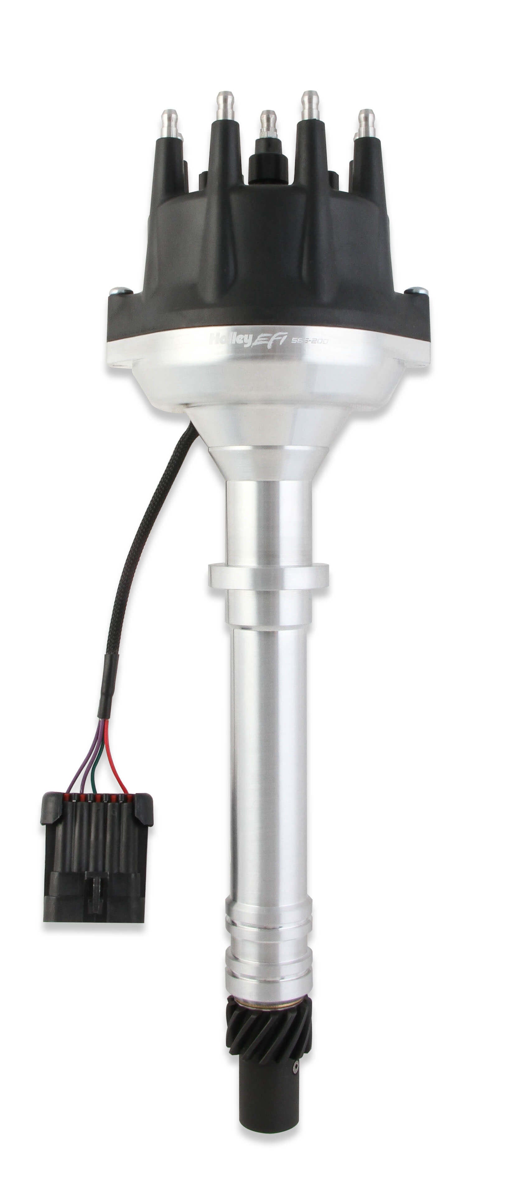 Holley 565-200 Dual Sync Distributor for Chevrolet V8 Engines, HEI Style, Clear Anodized Finish