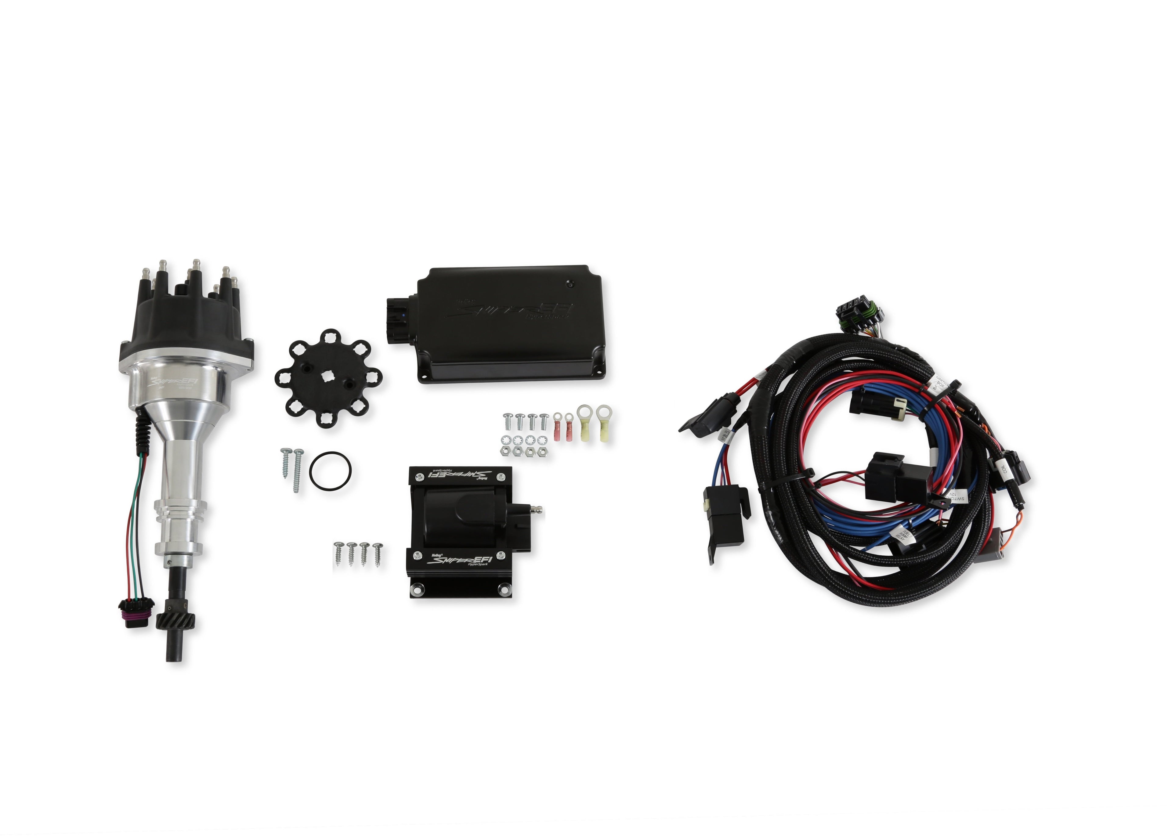 Holley 565-302K Hyperspark Ignition Kit for Small Block Ford 351W with Hall Effect and HEI Style Terminal