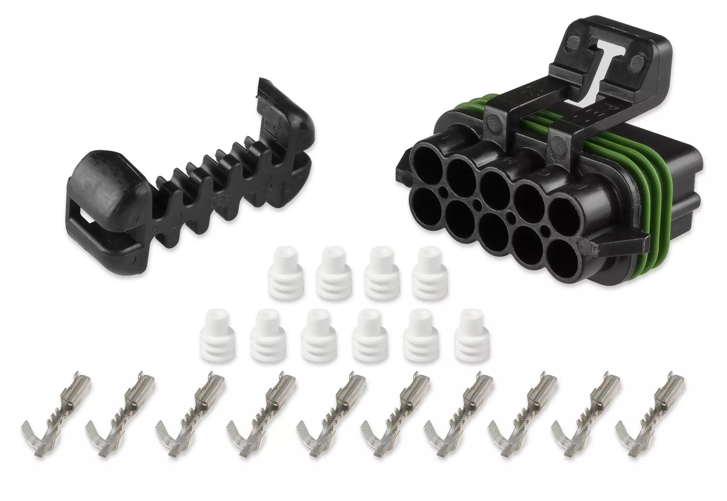 Holley 570-203 Ignition Sub-Harness Female Connector, 10-Pin, Plastic, Black