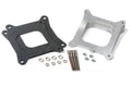 Holley 717-2 Carburetor Wedge Plate, 1.625 Inch Thickness, Open Square Bore, 12 Degree Angled, Aluminum Natural Finish