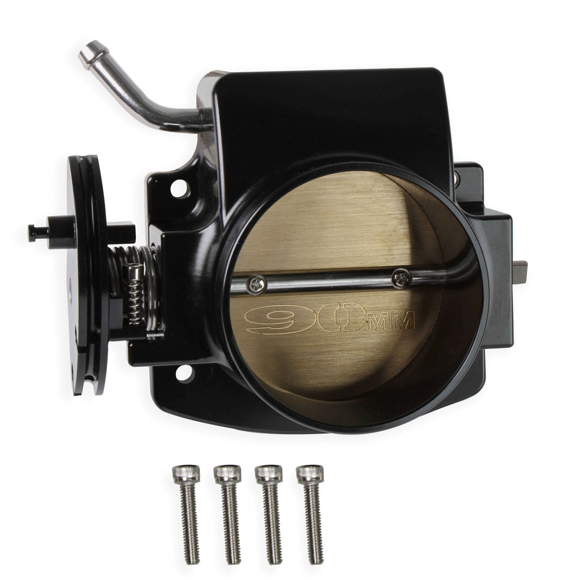 Holley 860008-1 Sniper EFI 90mm Single Blade Throttle Body for GM LS-Series, Black Anodized Aluminum