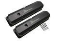Holley 890001B Sniper Fabricated Valve Covers for BBF FE Tall Aluminum Black Anodized Pair
