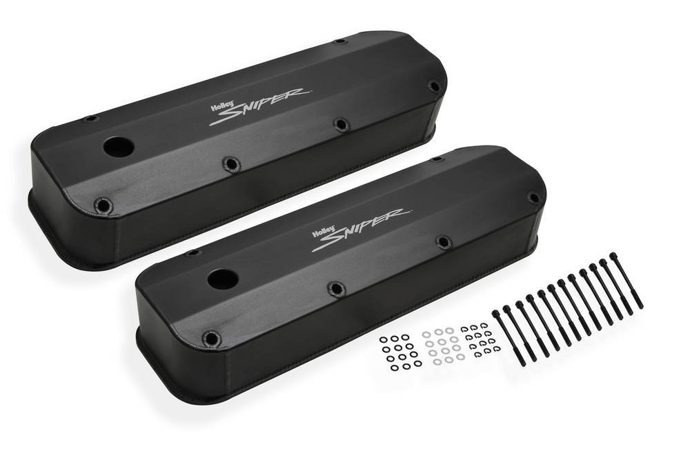 Holley 890007B Sniper Fabricated Valve Covers for Ford Big Block 429/460 Tall Style
