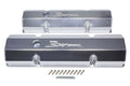 Holley 890010 Sniper Fabricated Valve Covers for Small Block Chevy, Tall Baffled Design with Breather Holes and Sniper Logo