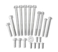 Holley Water Pump Bolt Kit 97-162 for Small Block Chevy, Hex Head, Nickel Oxide Finish