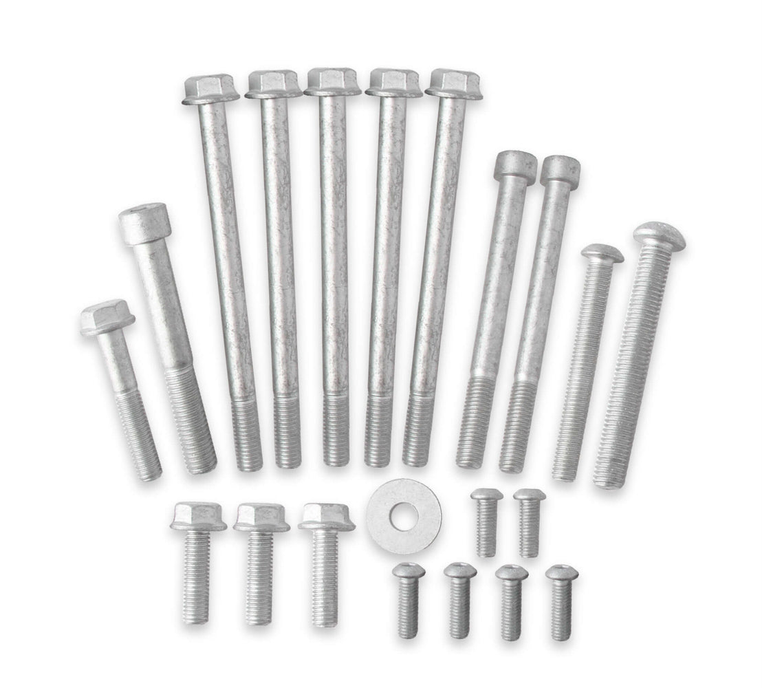 Holley Water Pump Bolt Kit 97-162 for Small Block Chevy, Hex Head, Nickel Oxide Finish