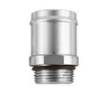 Holley FB401 Frostbite Radiator Hose Fitting, 1.5 Inch Hose to 16 AN Male O-Ring Adapter, Aluminum, Clear Anodized Finish