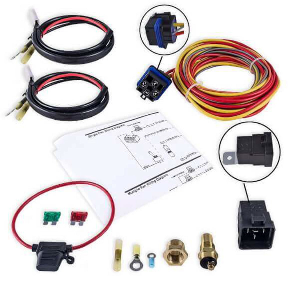 Holley FB403 Frostbite Fan Controller Kit with 185°F On/170°F Off Temperature Settings and 1/2 Inch NPT Sensor