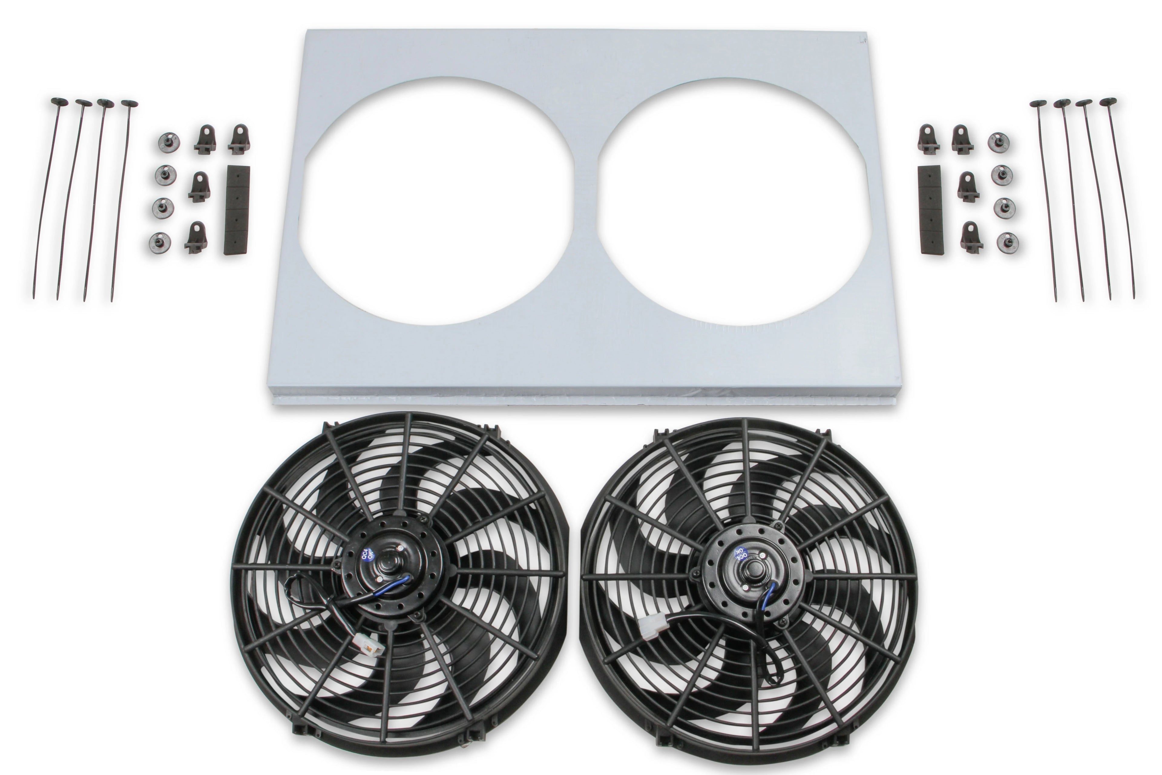 Holley FB522E Frostbite Economy Series Dual 14-Inch Electric Cooling Fans with Aluminum Shroud