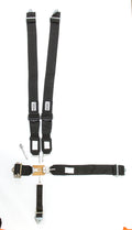 Hooker Harness 51010 5-Point Latch and Link Racing Harness with Ratchet Adjustment in Black