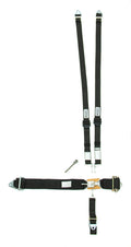 Hooker Harness 51110 5-Point Latch and Link Racing Harness with Ratchet Adjustment, Black