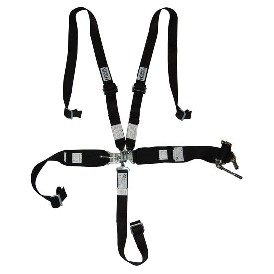 Hooker Harness 53100 5-Point Latch and Link Harness with Ratchet Adjustment, Black, SFI 16.1 Certified
