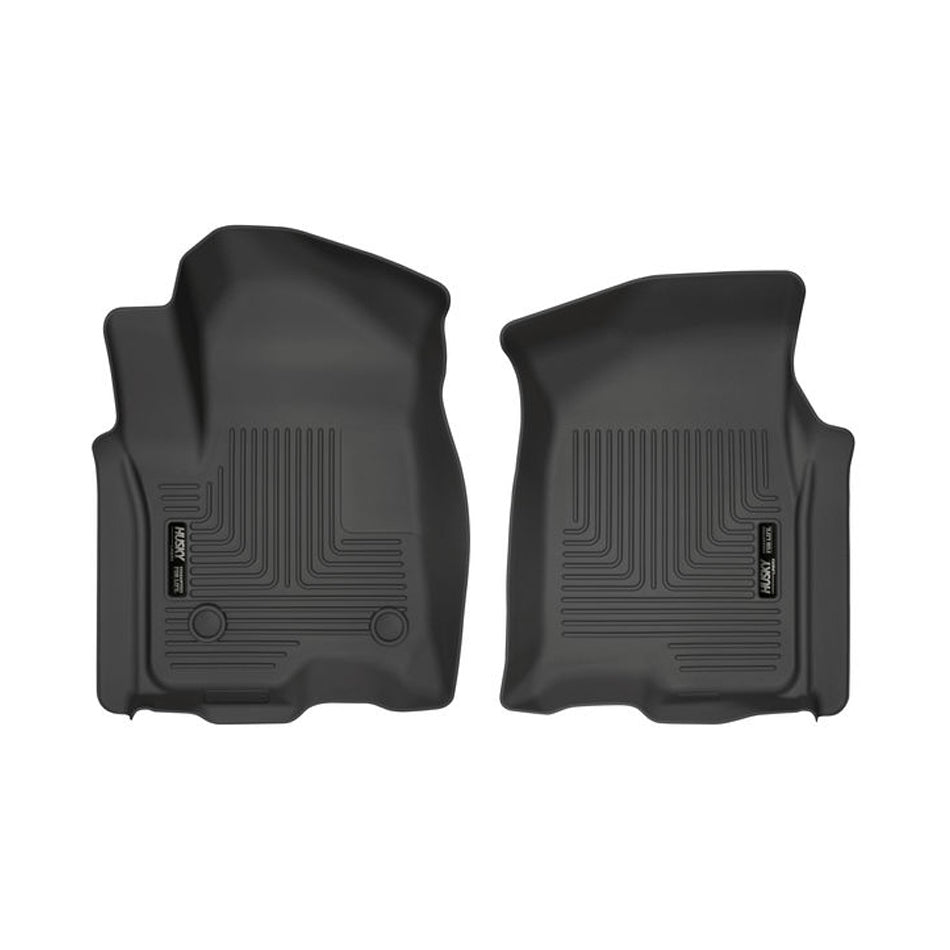 Husky Liners 13211 WeatherBeater Front Floor Liners for Chevrolet Silverado and GMC Sierra 2019 Crew Cab Black