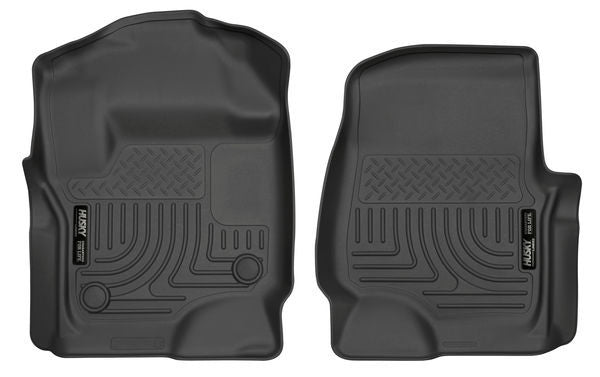 Husky Liners 13301 WeatherBeater Front Floor Liners for Ford F-250 2017 Black
