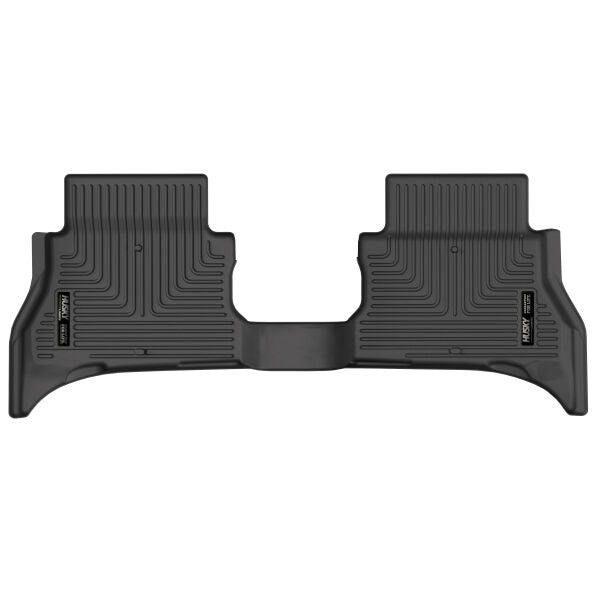 Husky Liners WeatherBeater Series 2nd Row Floor Liner for Jeep Wrangler JL 2021-2024, Black Textured Plastic