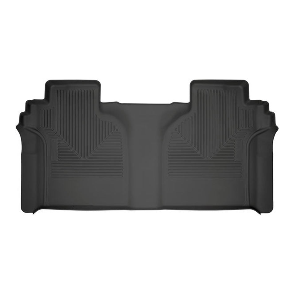 Husky Liners 14201 WeatherBeater Second Row Floor Liner for GM Fullsize Trucks, Crew Cab, Black Textured Plastic
