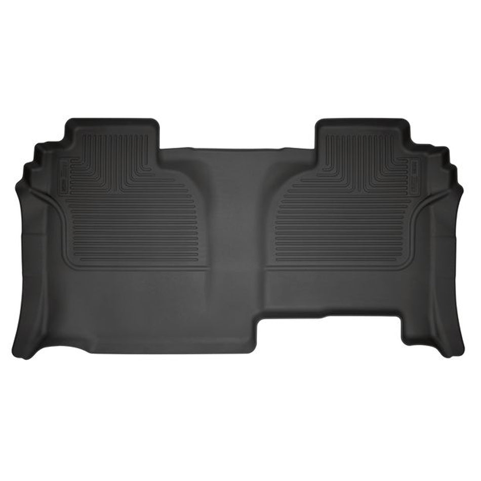 Husky Liners WeatherBeater Floor Liner for 2019 GM Fullsize Truck, Second Row, Black Textured Plastic