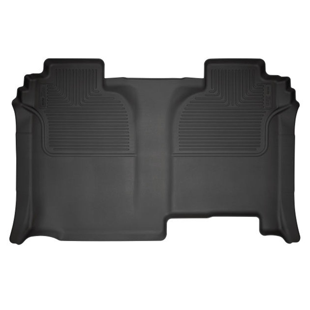 Husky Liners 14221 WeatherBeater Second Row Floor Liner for GM Fullsize Trucks, Crew Cab, Black Textured Plastic