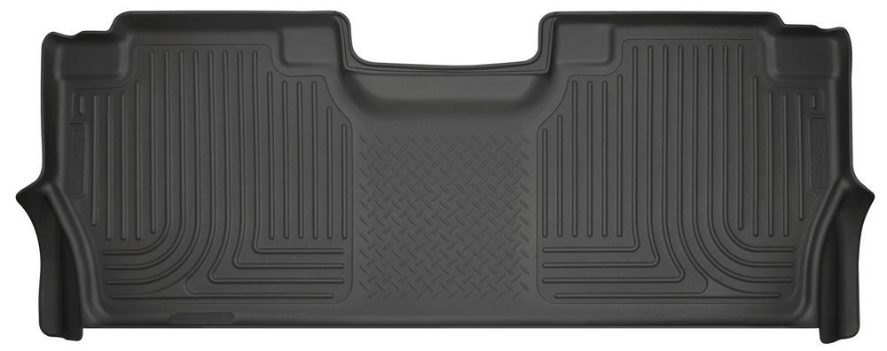 Husky Liners 14401 WeatherBeater Rear Floor Liner for Ford F-250 Crew Cab, Black Textured Plastic