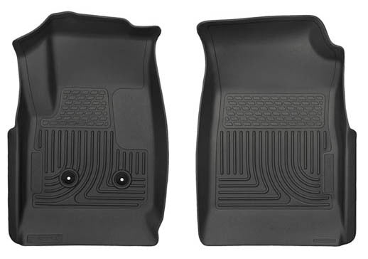 Husky Liners 18111 WeatherBeater Front Floor Liners for Chevrolet Colorado, 2015-2016, Black Textured Plastic