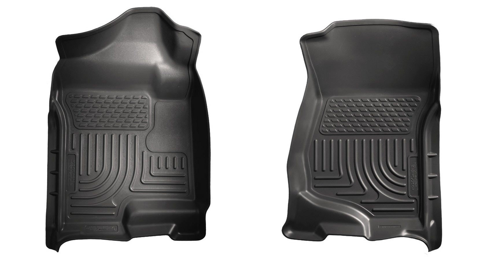 Husky Liners 18201 WeatherBeater Front Floor Liners for GM 2500HD Crew Cab, Black Textured Plastic
