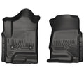 Husky Liners 18231 WeatherBeater Front Floor Liners for GM 2500HD Double Cab, Black Textured Plastic