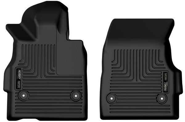 Husky Liners WeatherBeater Front Floor Liners for Chevrolet Corvette 2020-2024, Black Textured Plastic Pair