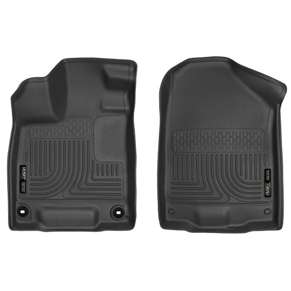 Husky Liners 18431 WeatherBeater Front Floor Liners for Honda Ridgeline 2017-2023, Black Textured Plastic Pair