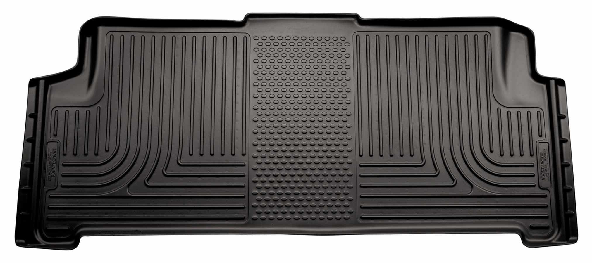 Husky Liners 19081 WeatherBeater Second Row Floor Liner for Chrysler Dodge Grand Caravan 2008-2015, Black Textured Plastic