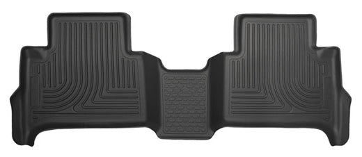 Husky Liners 19111 WeatherBeater Rear Floor Liner for Chevrolet Colorado 2015-2016, 2nd Row, Black Textured Plastic