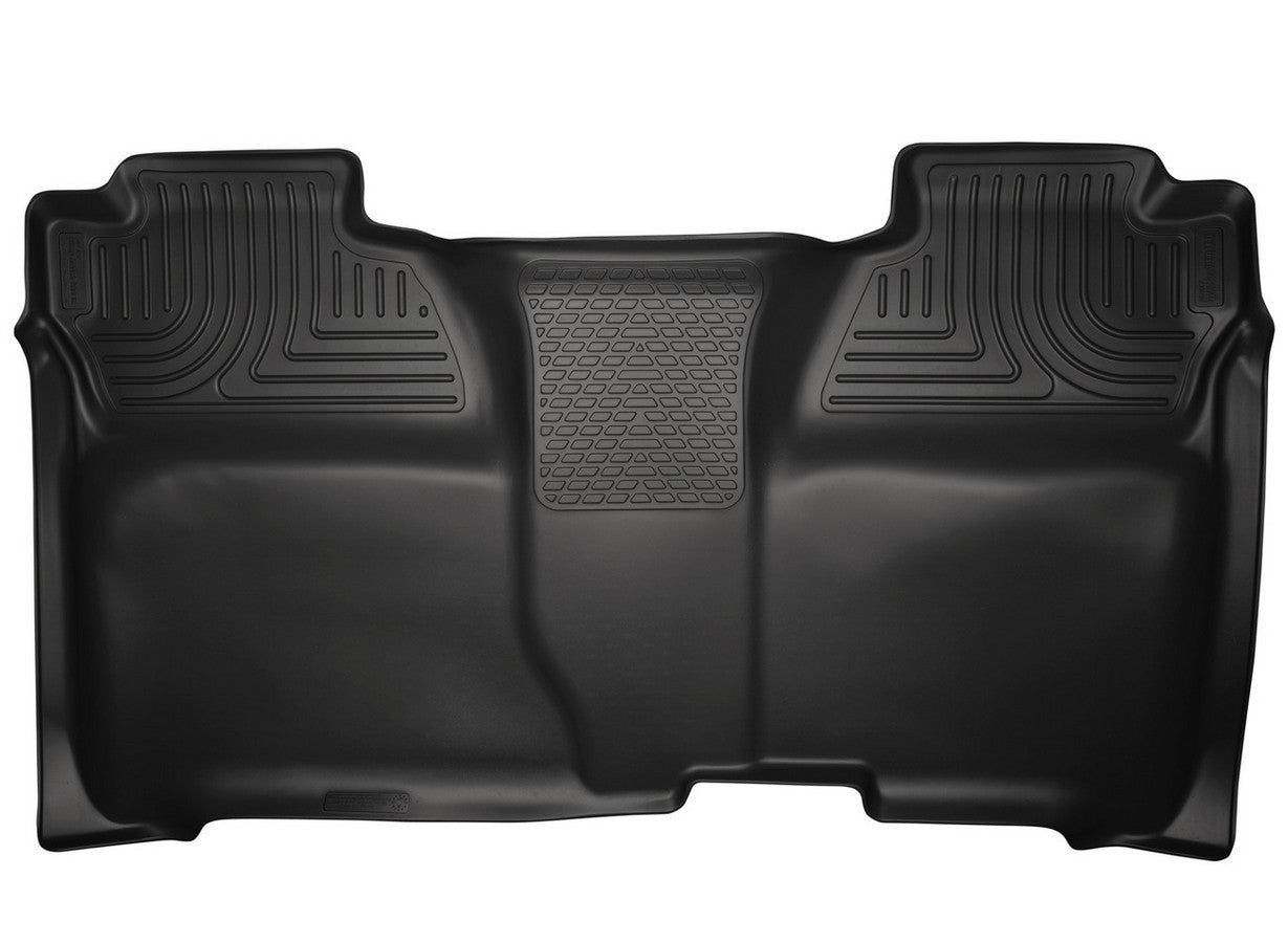 Husky Liners 19231 WeatherBeater Second Row Floor Liner for GM 2500HD Crew Cab, Black Textured Plastic