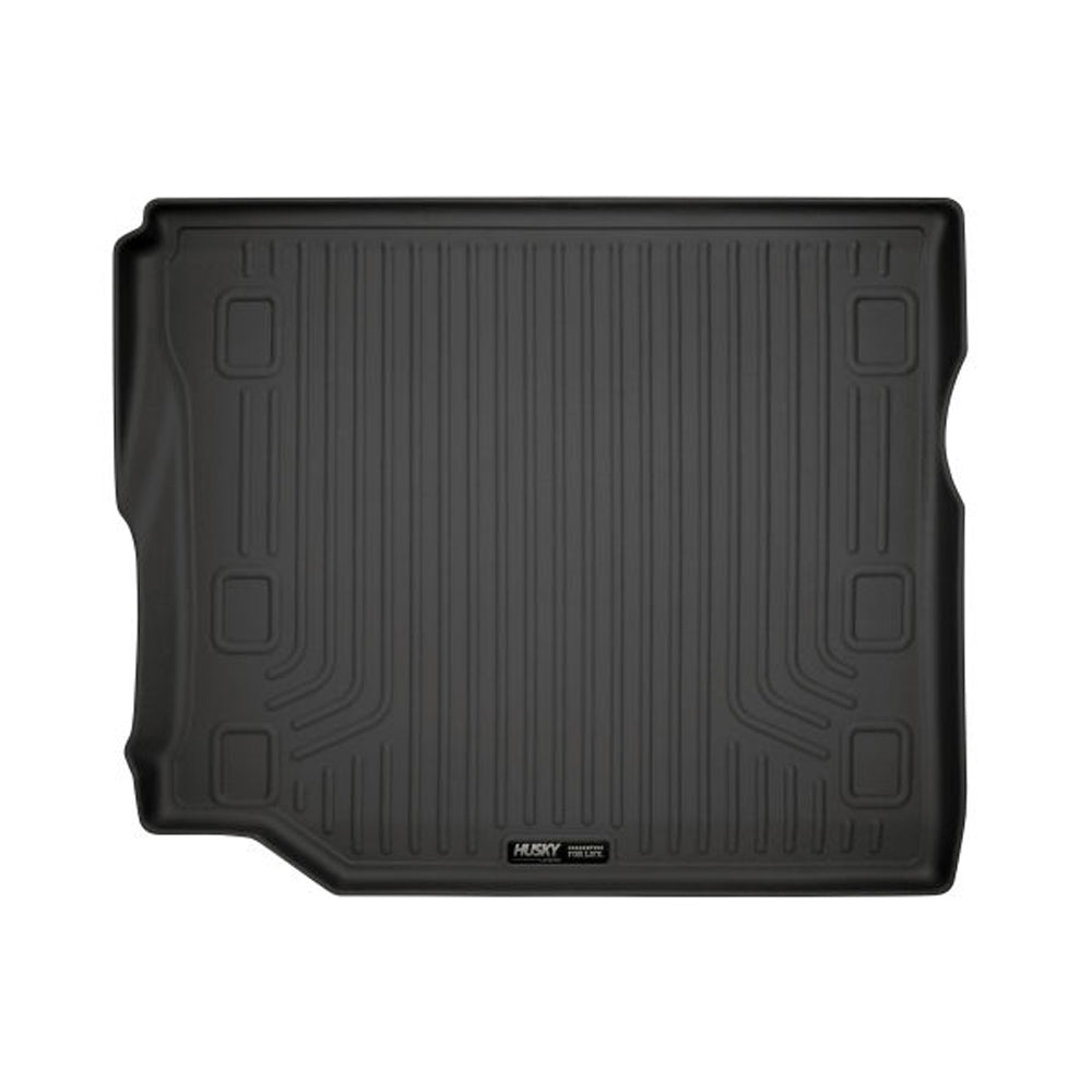 Husky Liners Cargo Liner for Jeep Wrangler JL 2018-2023, Behind 2nd Row, WeatherBeater Series, Black Textured Plastic