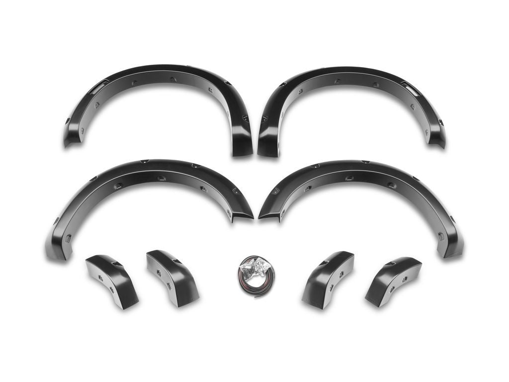 Husky Liners 2804957 Pocket Style Fender Flares for Fullsize GM Trucks, Front 2 Inches Wide, Rear 1.75 Inches Wide, Black Plastic Set