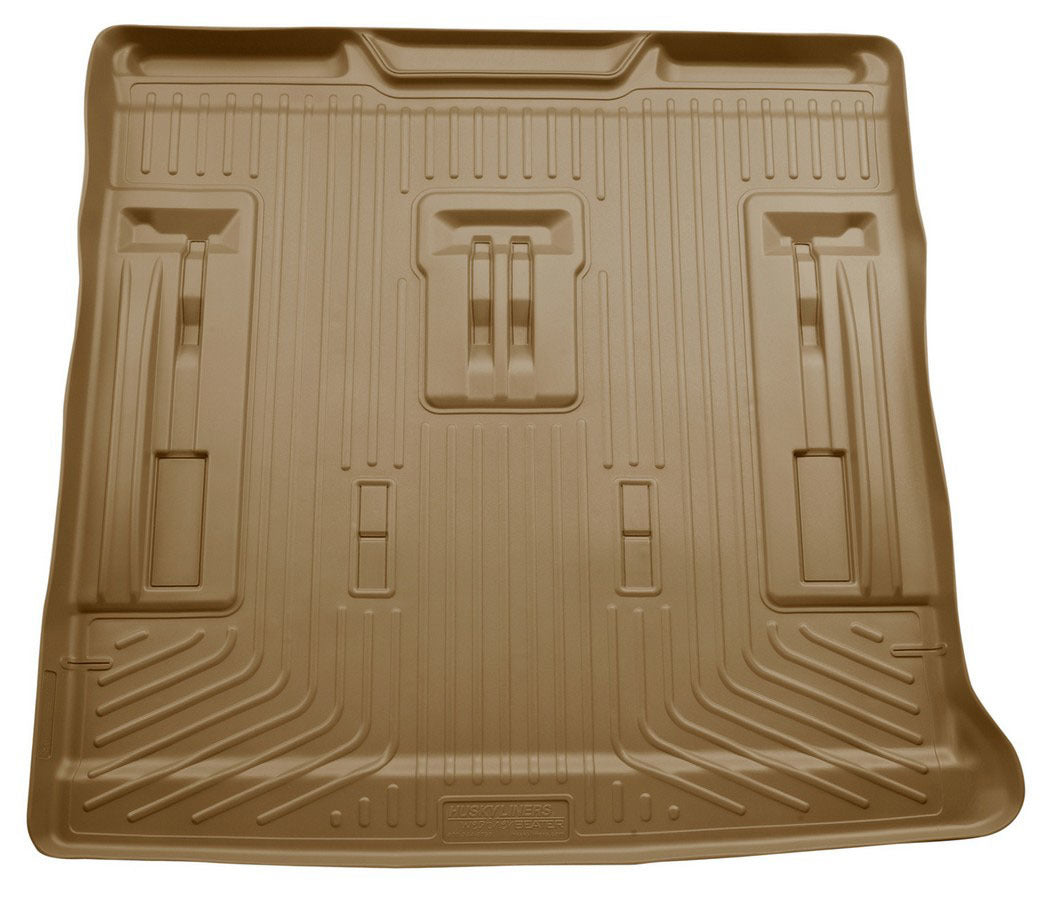Husky Liners 28253 WeatherBeater Cargo Liner for Chevrolet Tahoe (2007-2014), Tan, Under 3rd Row, Plastic, Textured Finish