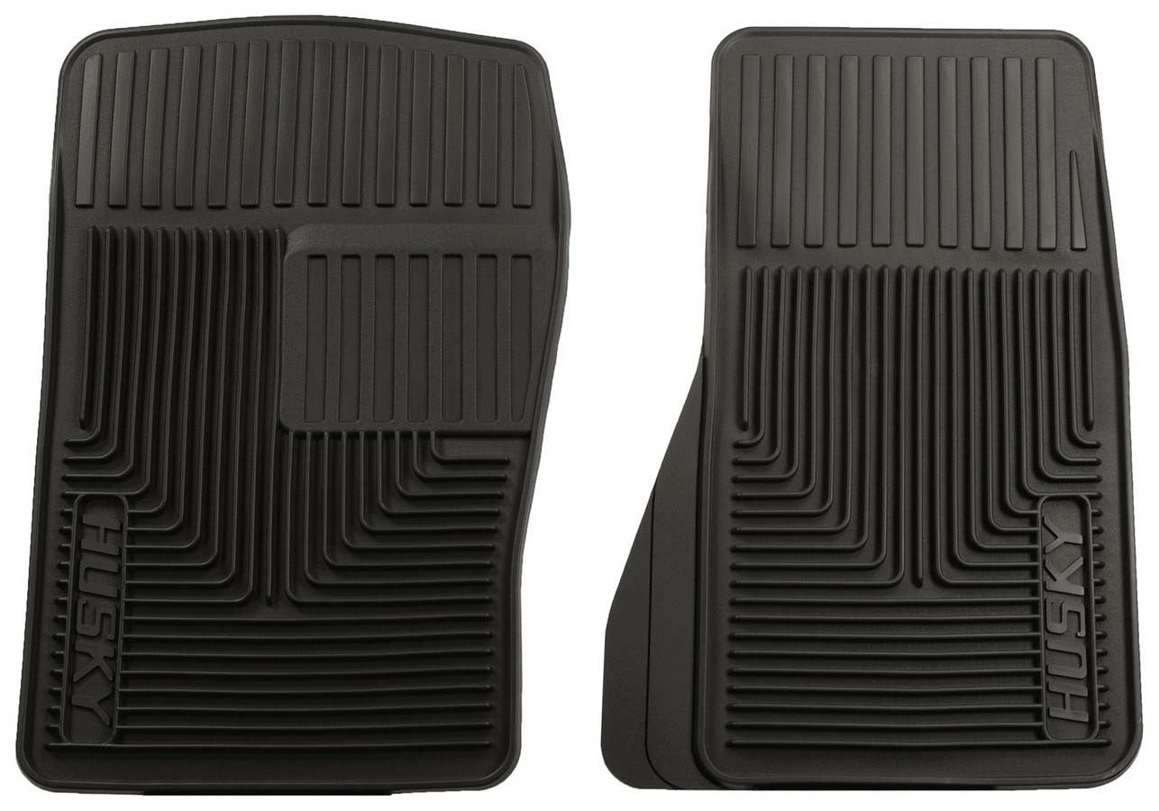 Husky Liners 51071 Heavy Duty Front Floor Mats in Black Rubber with Textured Surface