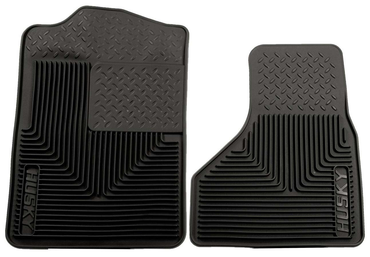 Husky Liners Heavy Duty Floor Mat for Ford Fullsize Trucks 2008-2010 Black Textured Rubber Pair Part 51201