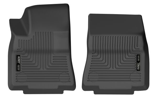 Husky Liners X-Act Contour Front Floor Liners for Tesla Model Y 2020-2023, Black Textured Plastic