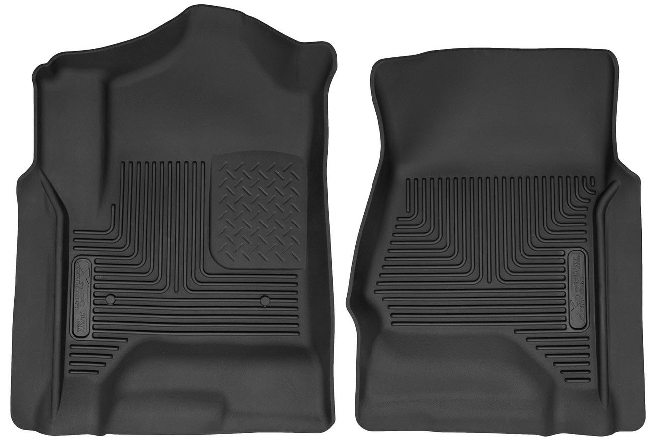 Husky Liners GM X-Act Contour Front Floor Liners for Crew Cab Fullsize Trucks, Black