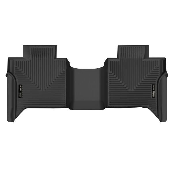 Husky Liners X-Act Contour Floor Liners for Toyota CrewMax 2022, Second Row, Black Textured Plastic