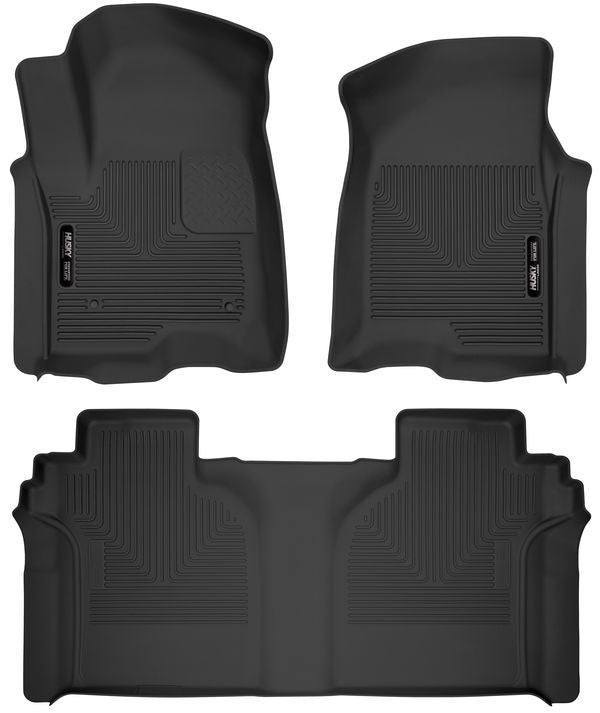Husky Liners HSK54208 X-ACT Contour Front and Second Row Floor Liners for GM Fullsize Trucks 2019-2024