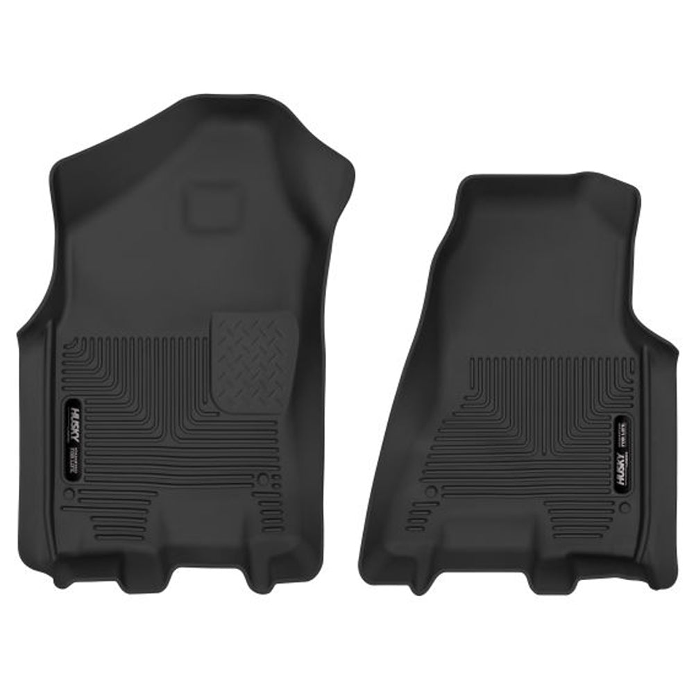 Husky Liners 54501 X-ACT Contour Front Floor Liners for Dodge Ram 1500 Crew and Quad Cab 2019, Black Textured Plastic