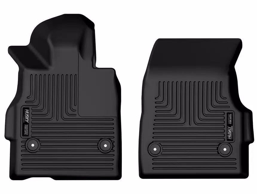 Husky Liners X-Act Contour Front Floor Liners for Chevy Corvette 2020-2024, Black Textured Plastic