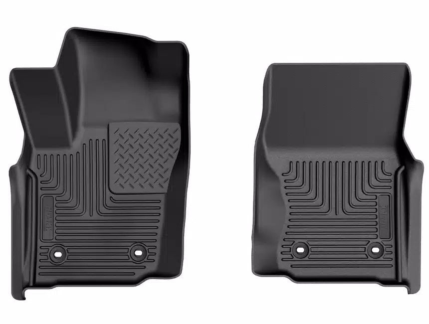 Husky Liners X-Act Contour Front Floor Liners for Toyota Midsize Trucks 2024, Black Textured Plastic Pair